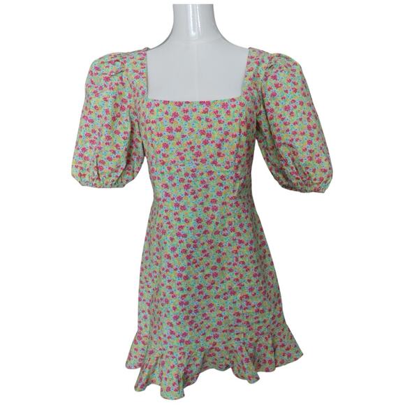 LOVERS AND FRIENDS Luella Mini Dress in Millie Floral Multi Size M - Picture 2 of 11